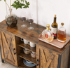 Industrial Storage Sideboard Rustic Metal Cupboard 2 Door Shelf Vintage Cabinet
