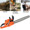 Petrol Chainsaw Heavy Duty 20" 52cc Saw Cutter With Cover 2.2kw FREE SPARE CHAIN