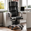 Cushioned Computer Gaming Desk Office Chair Executive Swivel Leather Home Desk