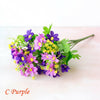 36 Heads Artificial Silk Flowers Bunch Wedding Home Grave Outdoor Bouquet UK