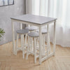 Pine Wood Dining Set in Table+ 4 Chairs Stools Grey/White Kitchen Home Furniture