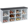 Wooden Shoe Rack Bench Shoe Storage Cabinet Organizer Stand with Seat Cushion