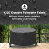 97cm Waterproof Fire Pit Cover BBQ Grill Patio 420PU UV Firepit Dust Protector