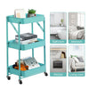 3 Tier Slim Kitchen Storage Trolley Cart Rack Tray Shelf Rolling Wheel W/ Handle