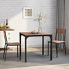 Dining Table and Chairs Set Wooden Steel Frame 2/4 Seat Modern Kitchen Set Brown