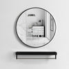40/50/60/80CM ELEGANT STYLE LARGE ROUND WALL MIRROR HOME ART DECO ALUMINUM BLACK