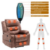 Electric Massage Chair Power Lift Recliner Armchair Sofa with Heat Velvet Brown