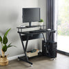 Small Computer Desk PC Laptop Table w/ 2 Shelves Home Office Study Workstation