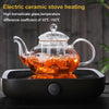 Stove Microwave Safe Anti-Explosion Glass Teapot 800/1000ml with Glass Filter