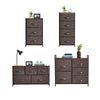 Fabric Chest of 3/4/5 Drawers Storage Cabinet Side Table Standing Home Brown UK