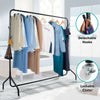 6FT Heavy Duty Metal Clothes Rail Hanging Rack Display Stand with Hat Scarf Hook