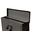 Black Wall Mounted Locking Mail Box Post/Newspaper Box House/Office Durable UK