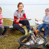 Round Fire Pit BBQ Grill Heater Outdoor Garden Firepit Brazier Patio Outside UK