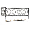 Wall Mounted Shelf Wire Rack Storage Unit With Hooks Basket Hanging Hanger