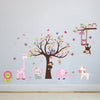 Owl Wall Stickers Tree Jungle Zoo Woodland Nursery Baby Kids Bedroom Art Decal
