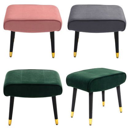 Velvet Seat Footrest Pouffe Footstool Stool Padded Ottoman Sofa Bench Chair