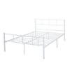 Single Double Bed Metal Frame 3ft 4ft6 Bedroom Furniture with Sprung Mattress