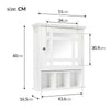 Bathroom Wall Cabinet Mirror Storage Cupboard Single Door Adjustable Shelf White