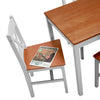 4 Colors Solid Pine Wood Dining table and 2/4 chairs Set Home Kitchen Furniture