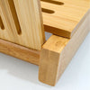 Bamboo Bread Slicer Loaf Cutting Guide Board Adjustable & Foldable w/ Crumb Tray
