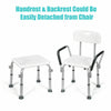 Height Adjustable Padded Tub Bath Seat Disability Shower Chair Stool W/ Armrest