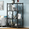 3/4/5 Tier Folding Kitchen Storage Rack Shelving Office Home Unit Display Stand