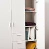 3 Door 3 Drawer Soft Close Wardrobe - Modern Bedroom Furniture Matte White UK