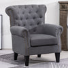 Fabric Linen Upholstered Armchair Living Room Office Tufted Accent Sofa Chair