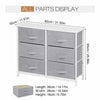 5|6|8 Draws Fabric Chest of Drawer Bedroom Furniture Hallway Storage Metal Frame