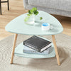 2 Tier Coffee Side Table Sofa End Modern Tea Desk Storage Shelf for Living Room