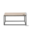 Rectangle Coffee Tea Table Industrial Wooden Top Metal Leg Home Office Reception