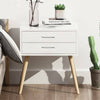 White Bedside Table Cabinets End Side Tables Modern Bedroom Storage Cabinet