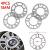 4X 5mm Universal Alloy Wheel Spacers Shims Spacer 4 And 5 Stud Fit