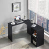 L-shaped Corner Computer Desk Table Workstation Shelves Home Office W/ Shelves