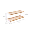 2 Tier Bamboo Shoe Rack Stand Shelf Shelving Hallway,Bathroom Storage Organiser