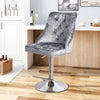 Soft Gas Lift Crushed Velvet Breakfast Bar Stool Counter Chair Swivel Stool