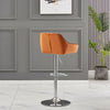 1/2/4X Bar Stools Gas Lift Swivel Stool Velvet Breakfast Chairs Metal Legs