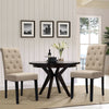 2x Fabric Dining Chair Accent Button High Back Tufted Kitchen Chairs Lounge Seat