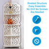 4 Tiers Corner Shelf Standing Shelving Rack Bathroom Kitchen Display Stand 80 cm