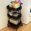 Heavy Duty 3Tier Storage Trolley Cart Metal Rolling Utility Organizer Rack Salon