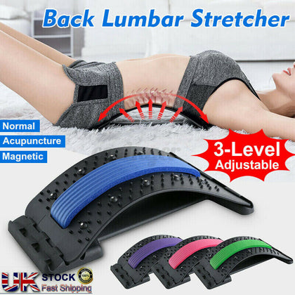 Magic Back Spine Lumbar Support Muscle Stretcher Acupuncture Pain Relief Relax P