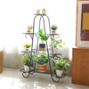 Rustproof Metal Plant Stand Garden Decor Flower Shelf Mutli Tier Stand 4-9 Pots