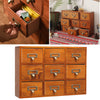 Retro Wall/Desktop Wooden Drawers Storage Cabinet Organiser Cosmetic Jewelry Box