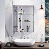 Modern Bathroom Mirror Cabinet LED Illuminated Demister Wall Mounted 500 x 700mm