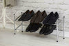 2/4 TIER EXTENDABLE CHROME FREE STANDING SHOE BOOT RACK STORAGE SHELF STAND