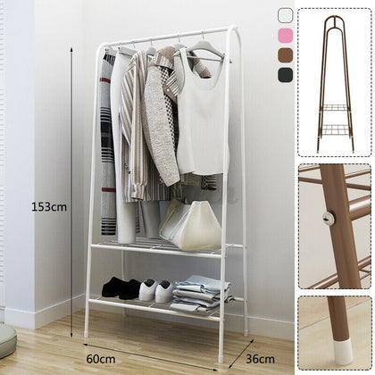 Clothes Rail Rack Garment Dress Hanging Display Stand Shoe Storage Shelf