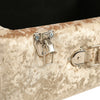 Storage Stool Trunk Pouffe Footstool Ottoman Bedroom Crushed Velvet Chest Chair