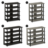 Furinno Turn-N-Tube Multi Tiers Shoe Storage Rack Espresso/Black and Grey/Black