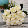 18 Heads Silk Rose Artificial Fake Flower Bouquet Bride Wedding Party Home Decor