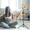 Adjustable Floor Tripod Stand Mount Tablet Holder 4 Section Poles For Ipad 12.9"